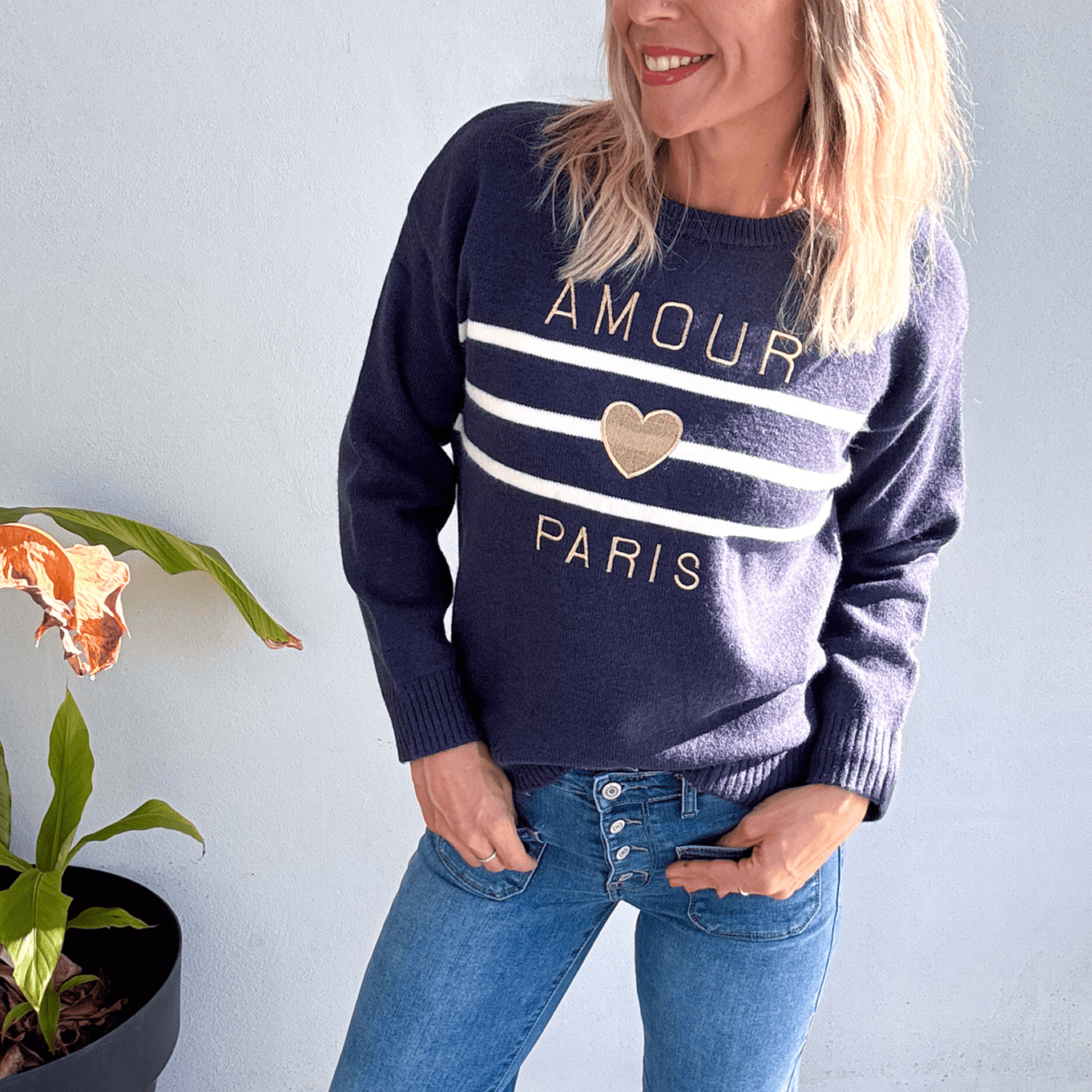 Pull Marine Amour Paris