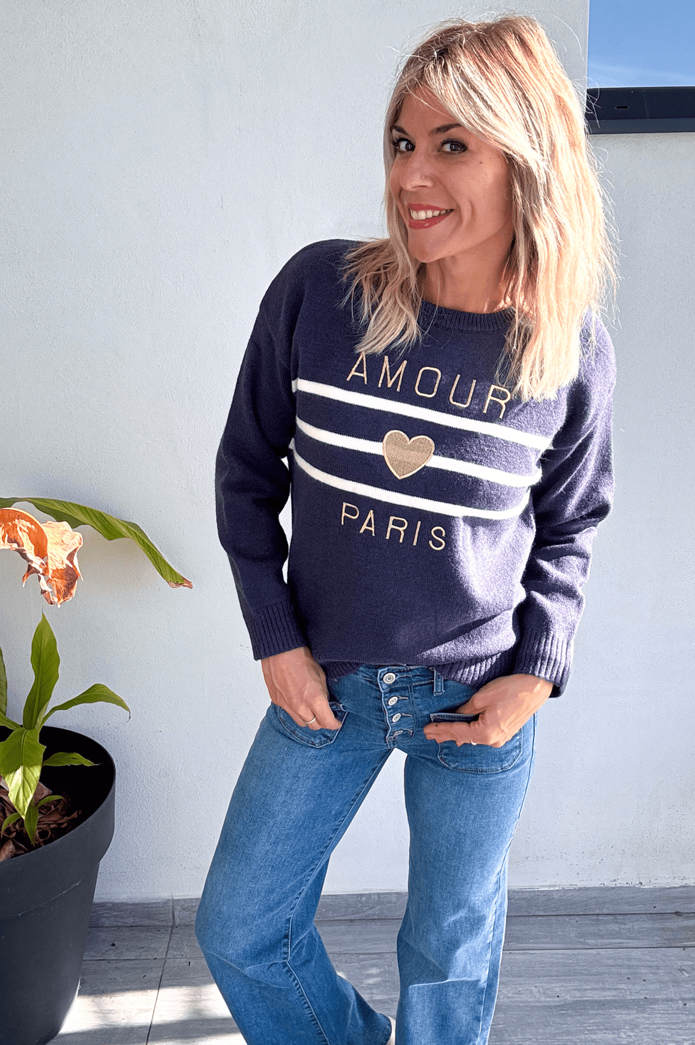 Pull Marine Amour Paris