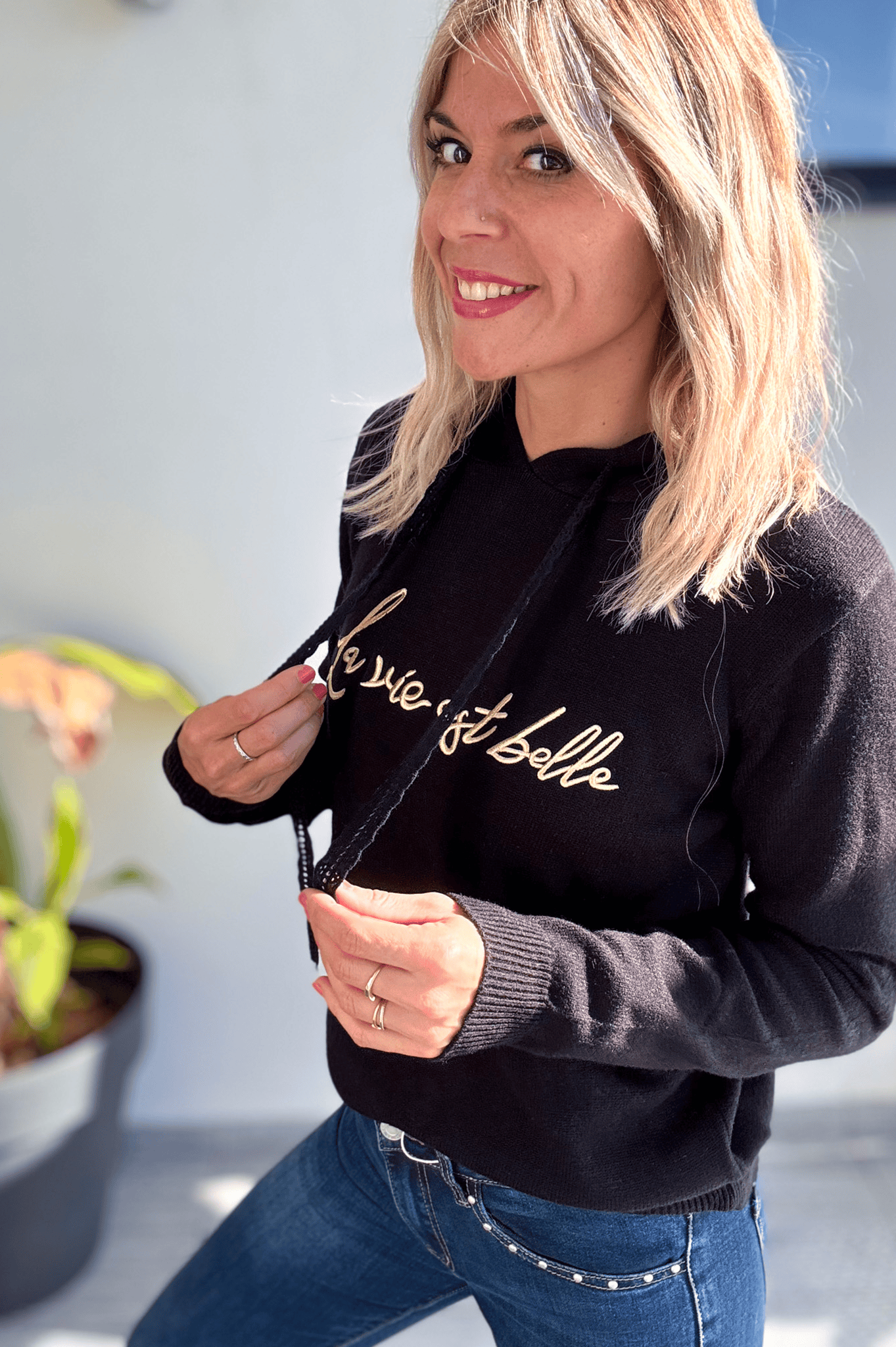 Sweat La vie est belle noir