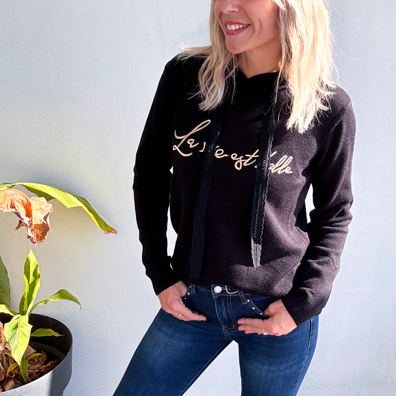 Sweat La vie est belle noir