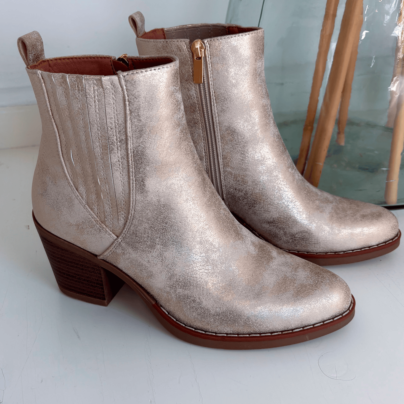bottines or femme la boutique de lydie