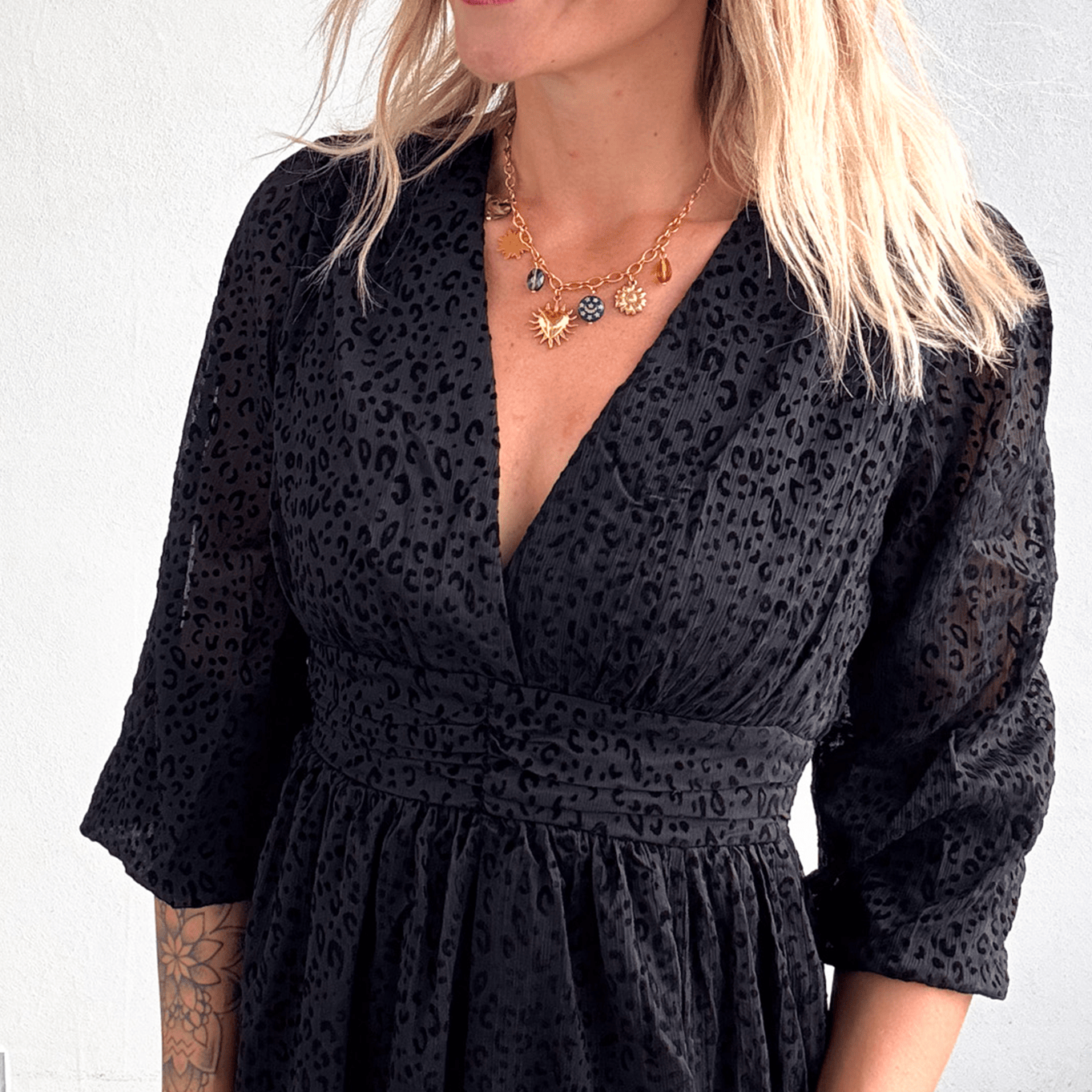 Robe manches longues noire