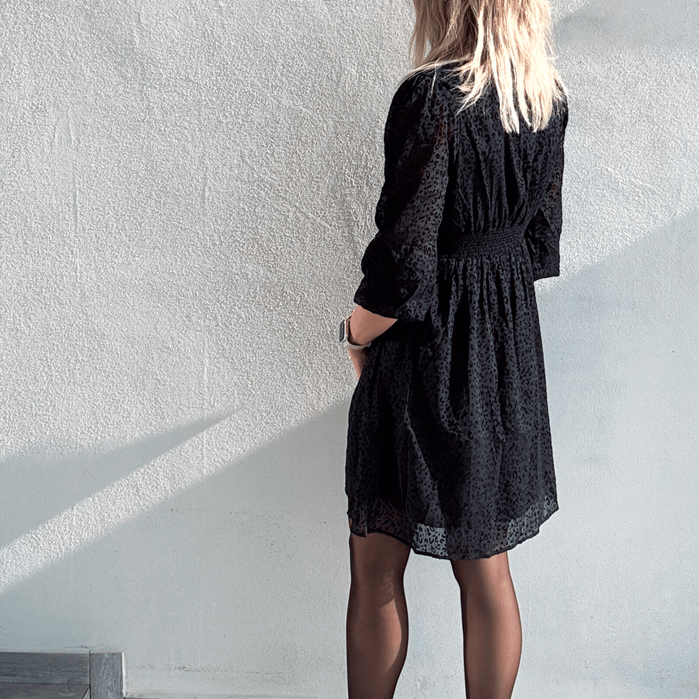 Robe manches longues noire