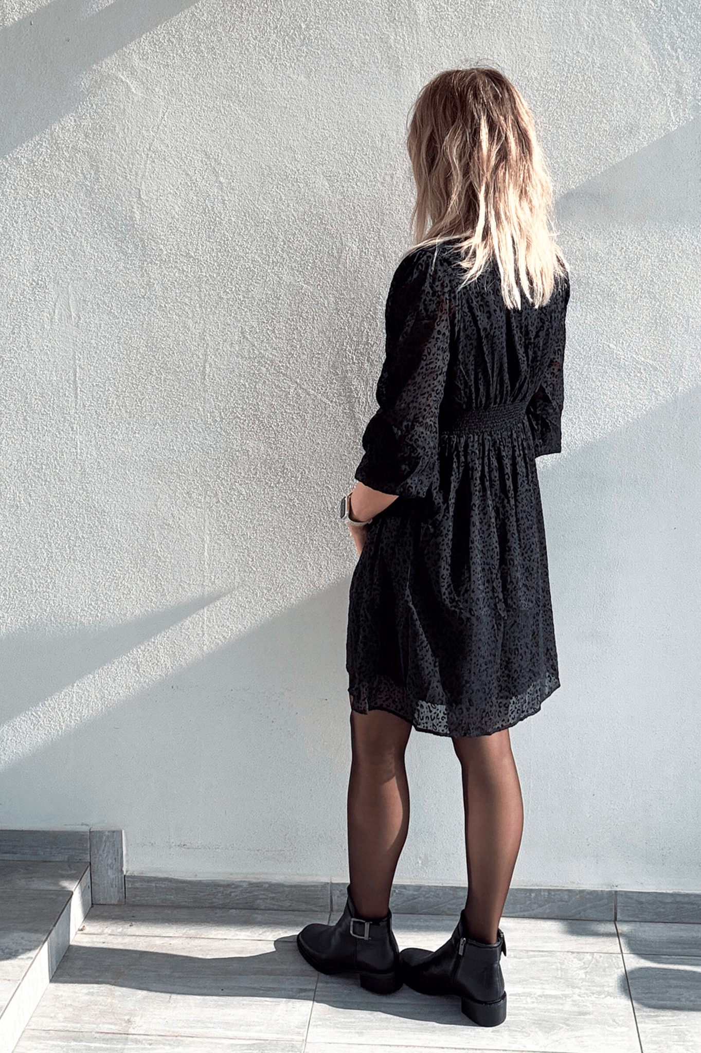 Robe manches longues noire