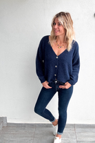 Le Gilet "Cocon" Baby Alpaga - Bleu Marine