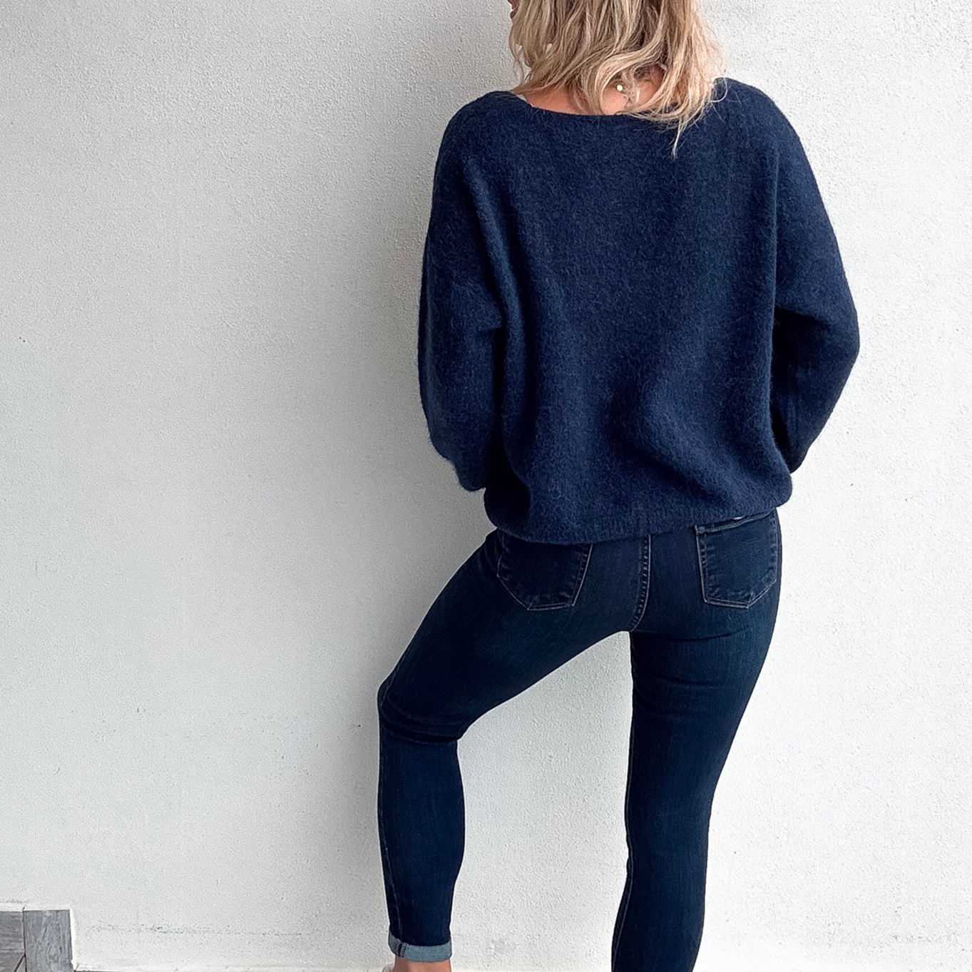 Le Gilet "Cocon" Baby Alpaga - Bleu Marine