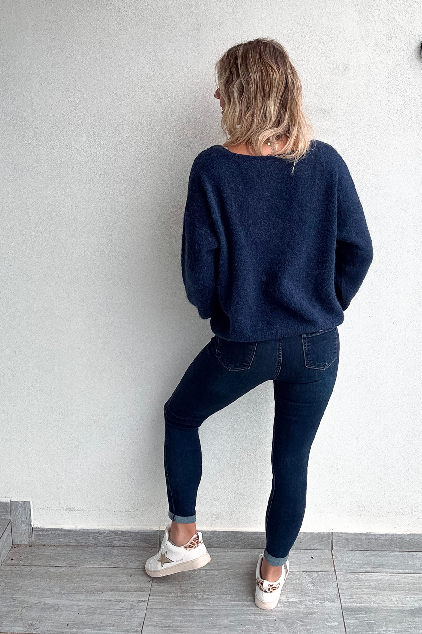 Le Gilet "Cocon" Baby Alpaga - Bleu Marine