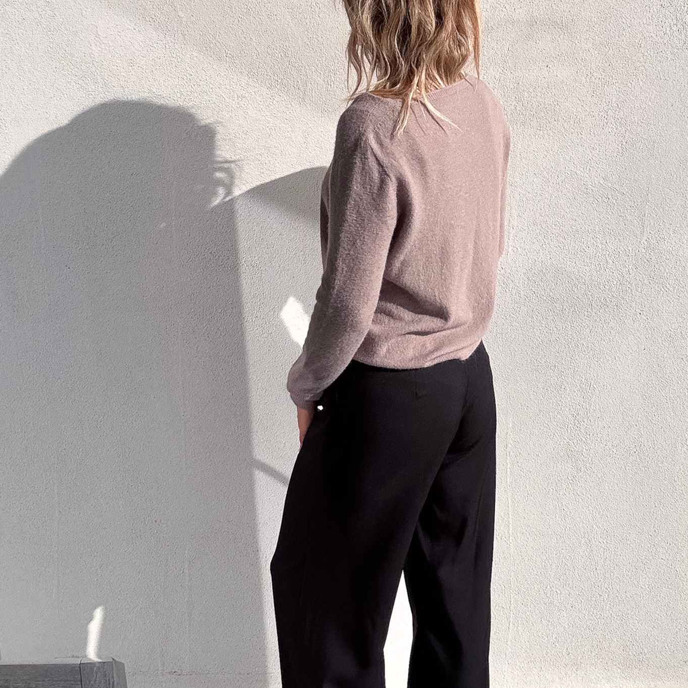 Pull Taupe Maille Douce