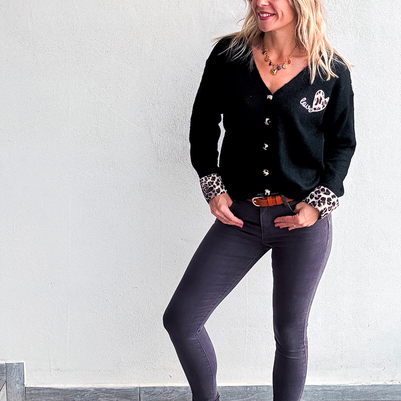 Jean Skinny Gris Anthracite Stretch Femme