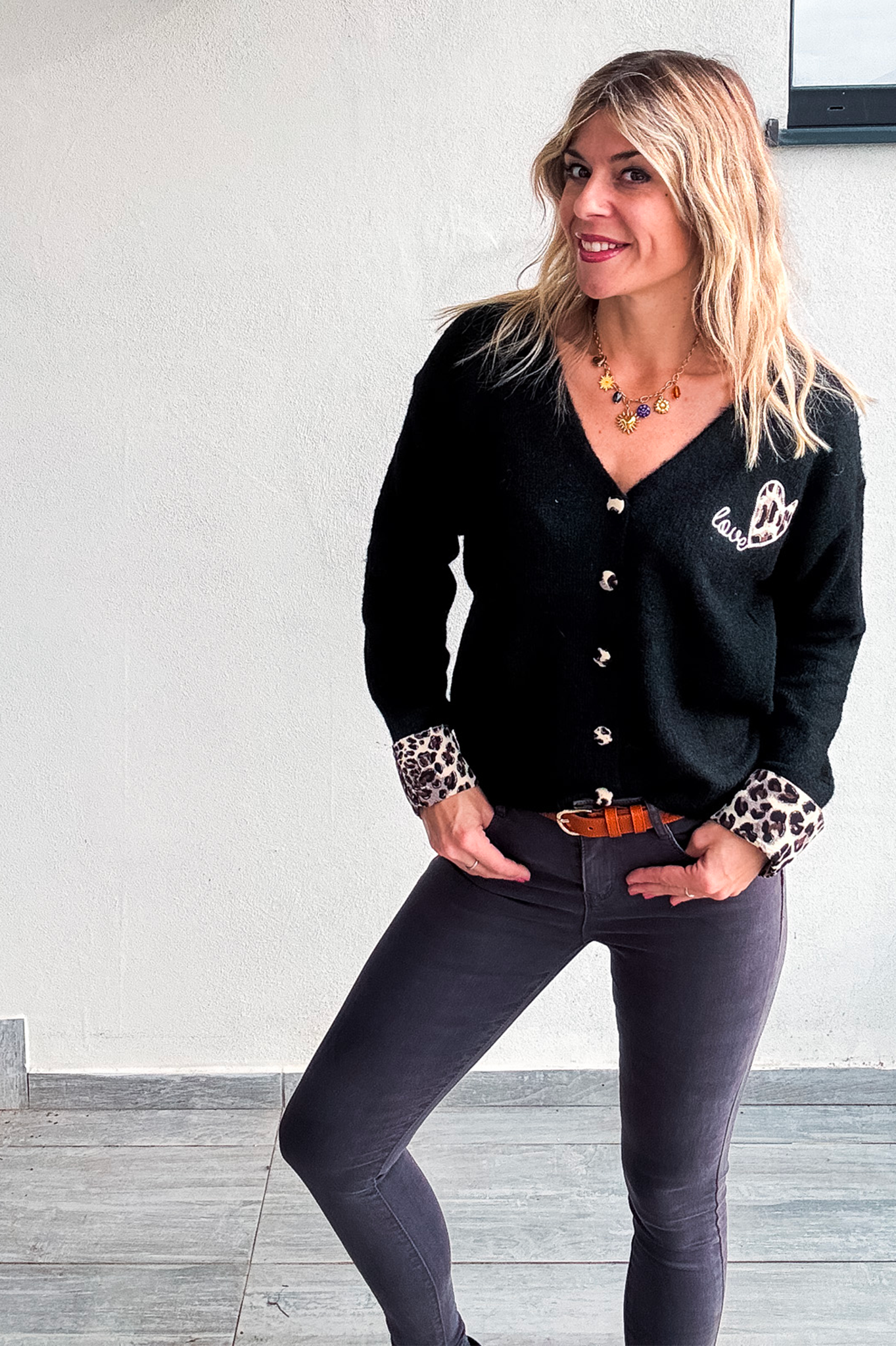 Jean Skinny Gris Anthracite Stretch Femme