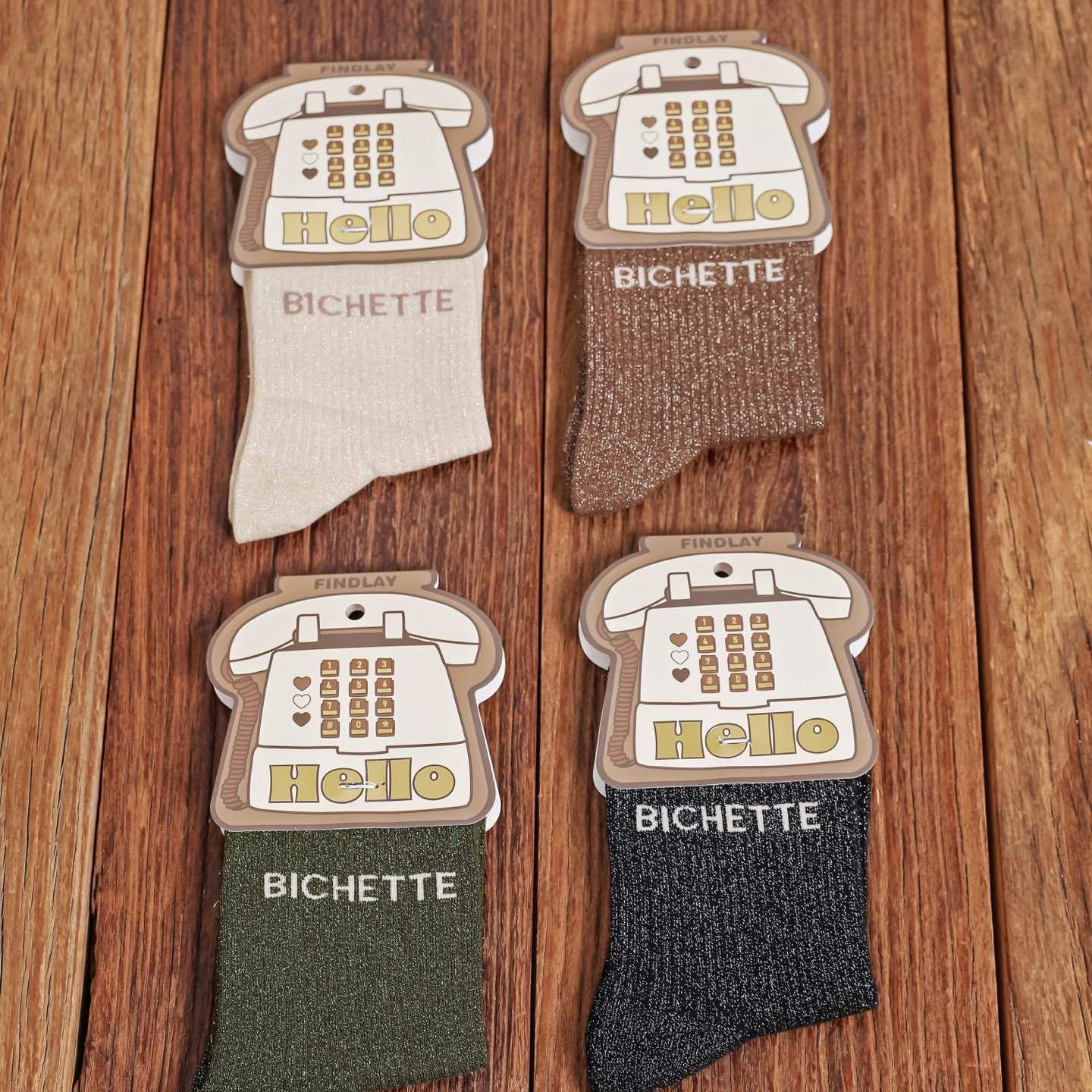 Chaussettes paillettes "Bichette" la boutique de lydie
