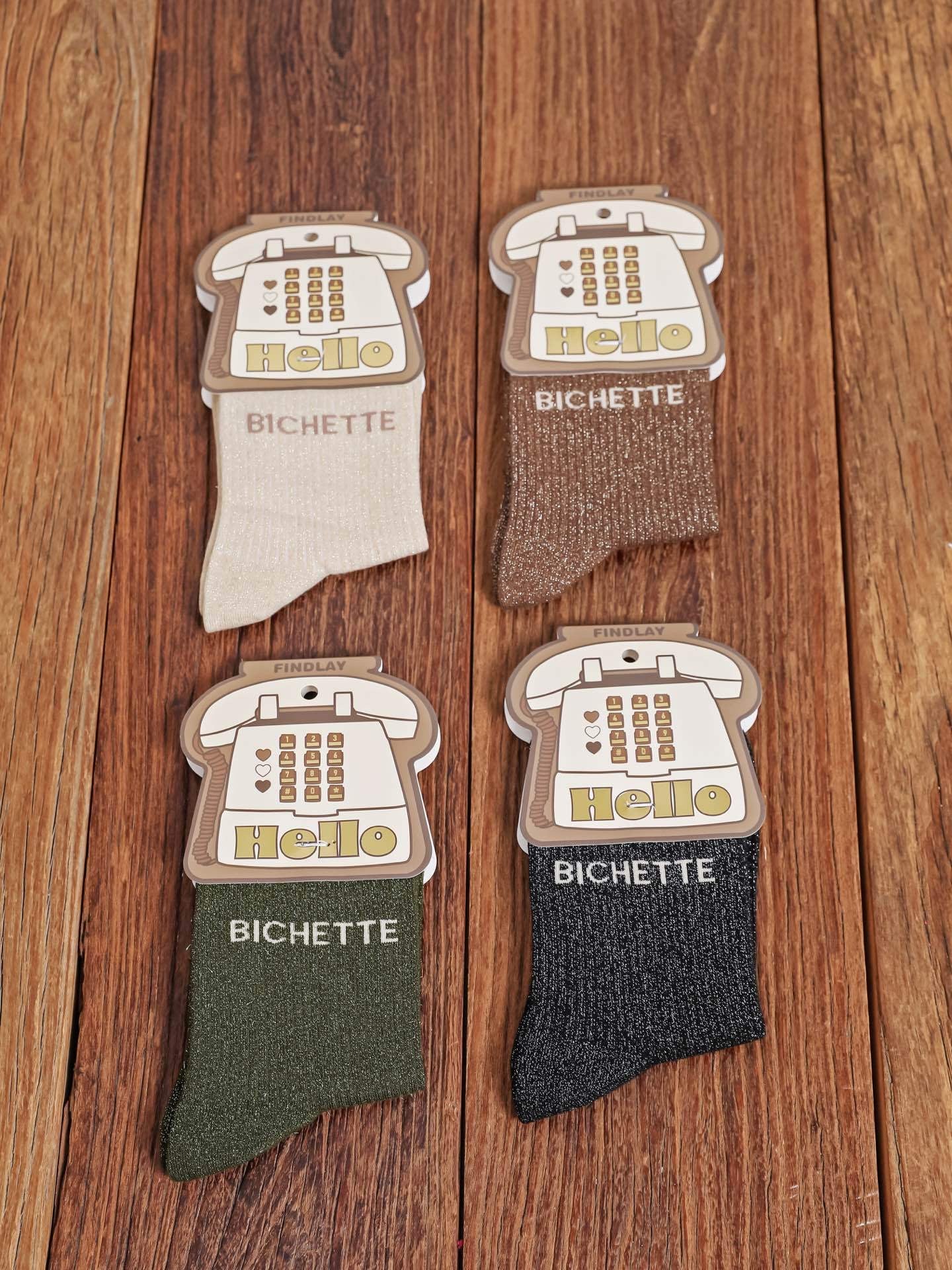 Chaussettes paillettes "Bichette" la boutique de lydie