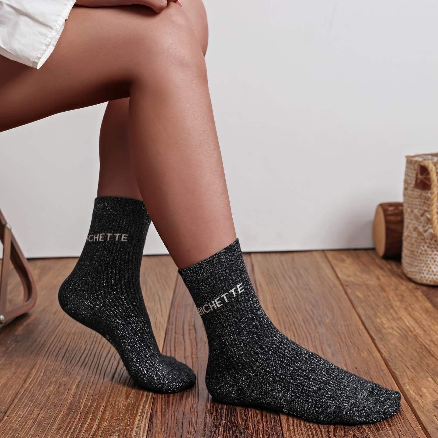 Chaussettes paillettes "Bichette"