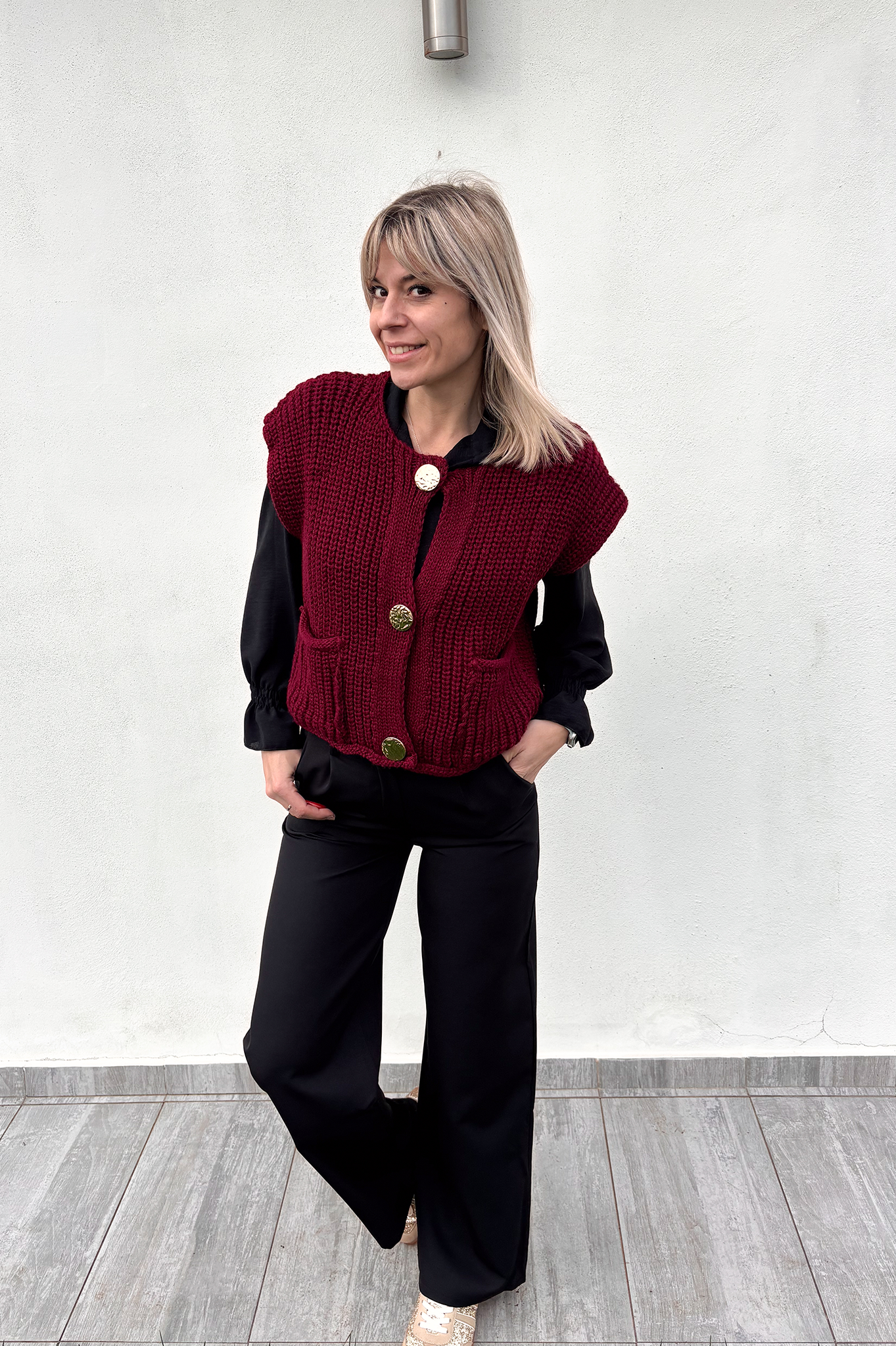 Pantalon fluide Wide leg noir