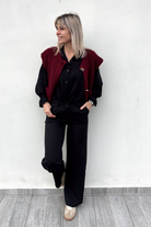 Pantalon fluide Wide leg noir la boutique de lydie
