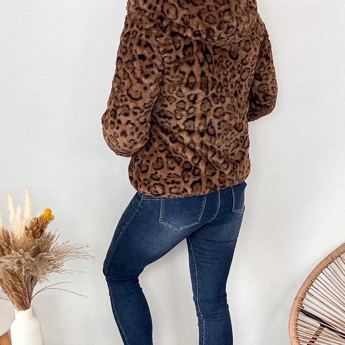 doudoune reversible noire leopard femme