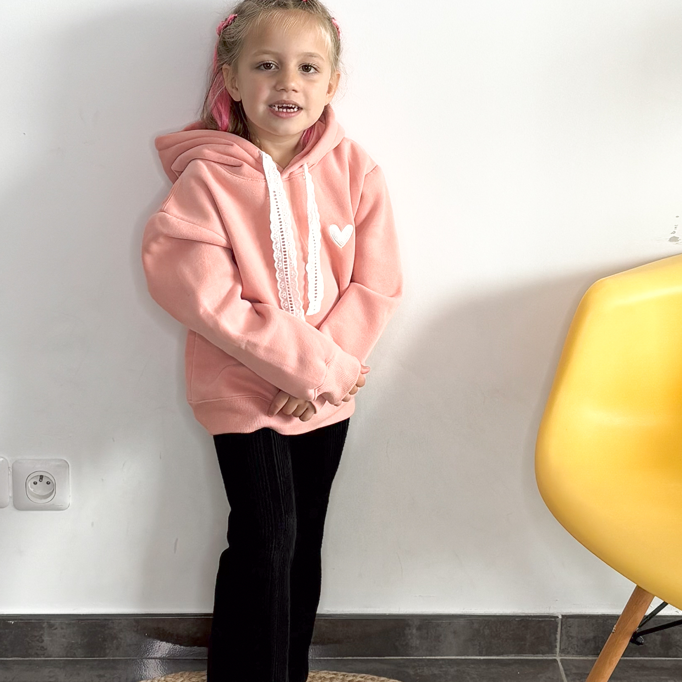 Sweat à capuche rose Enfant la boutique de lydie