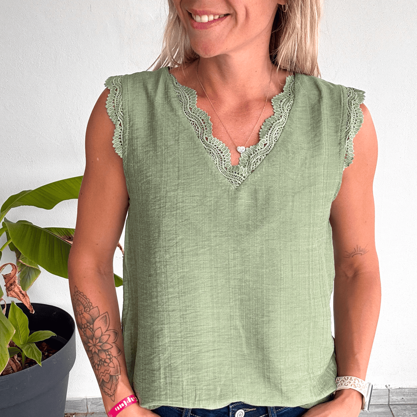 Débardeur kaki la boutique de lydie