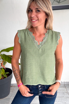 Débardeur kaki la boutique de lydie