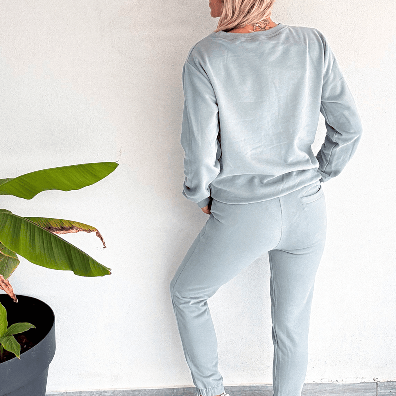 ensemble jogging femme vert d'eau
