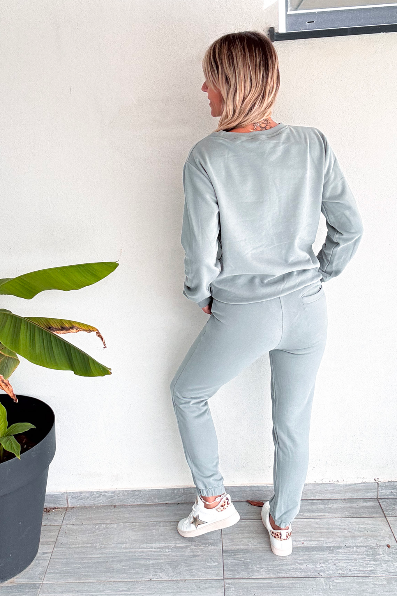 ensemble jogging femme vert d'eau