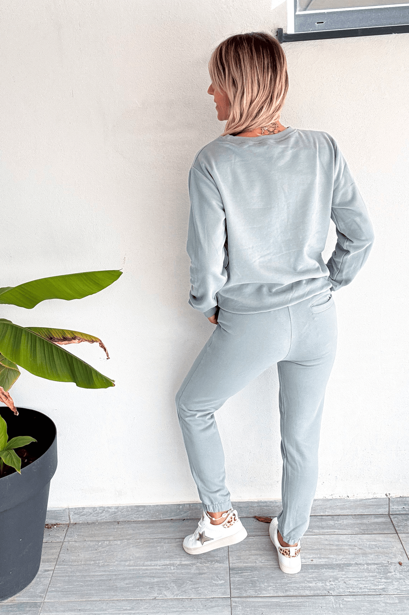 ensemble jogging femme vert d'eau