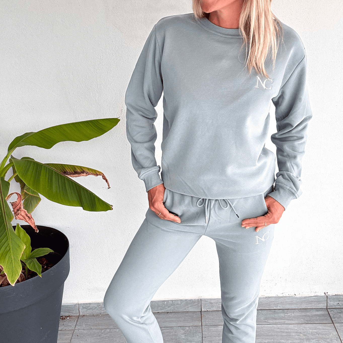 ensemble jogging femme vert d'eau