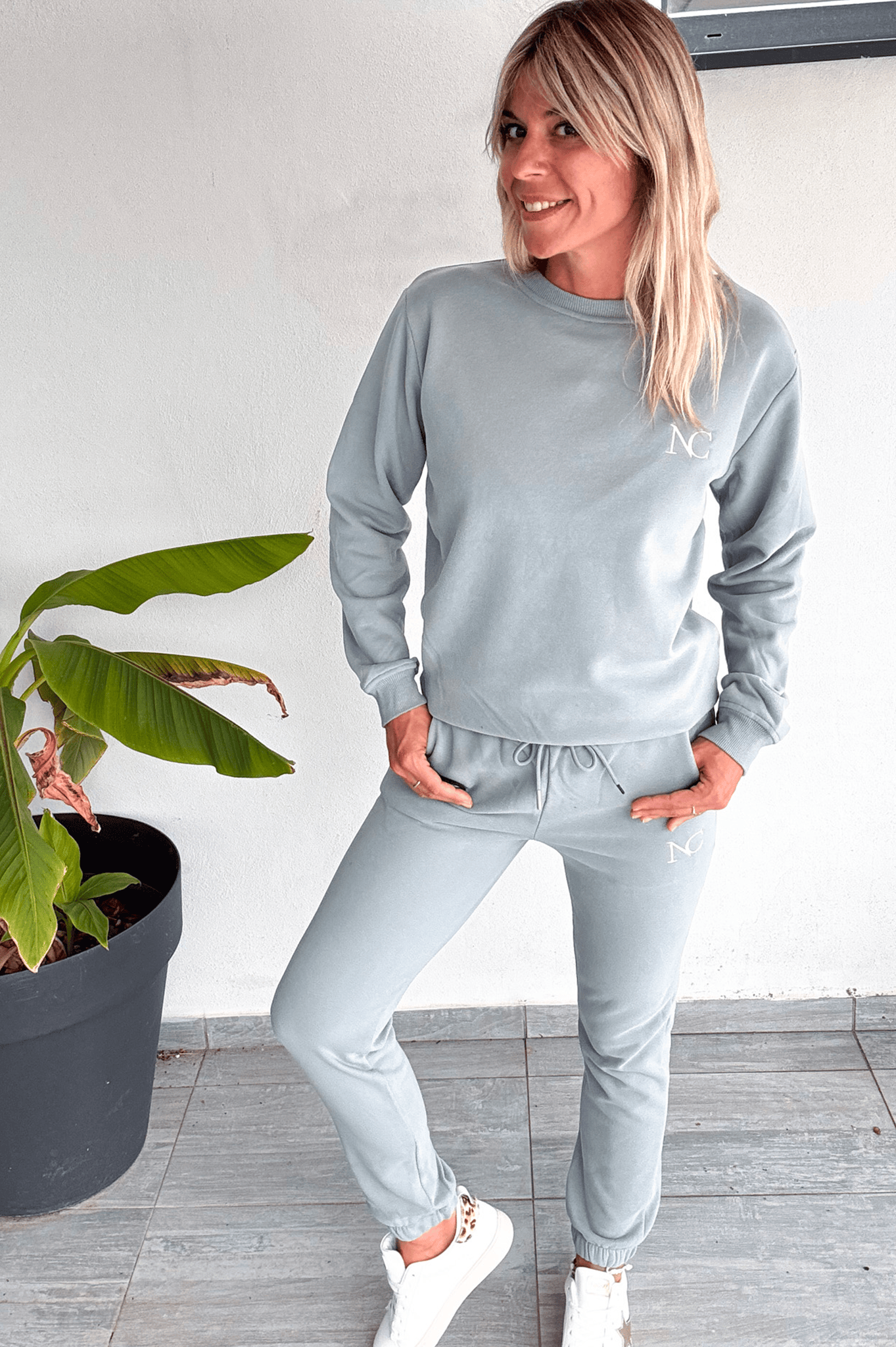 ensemble jogging femme vert d'eau