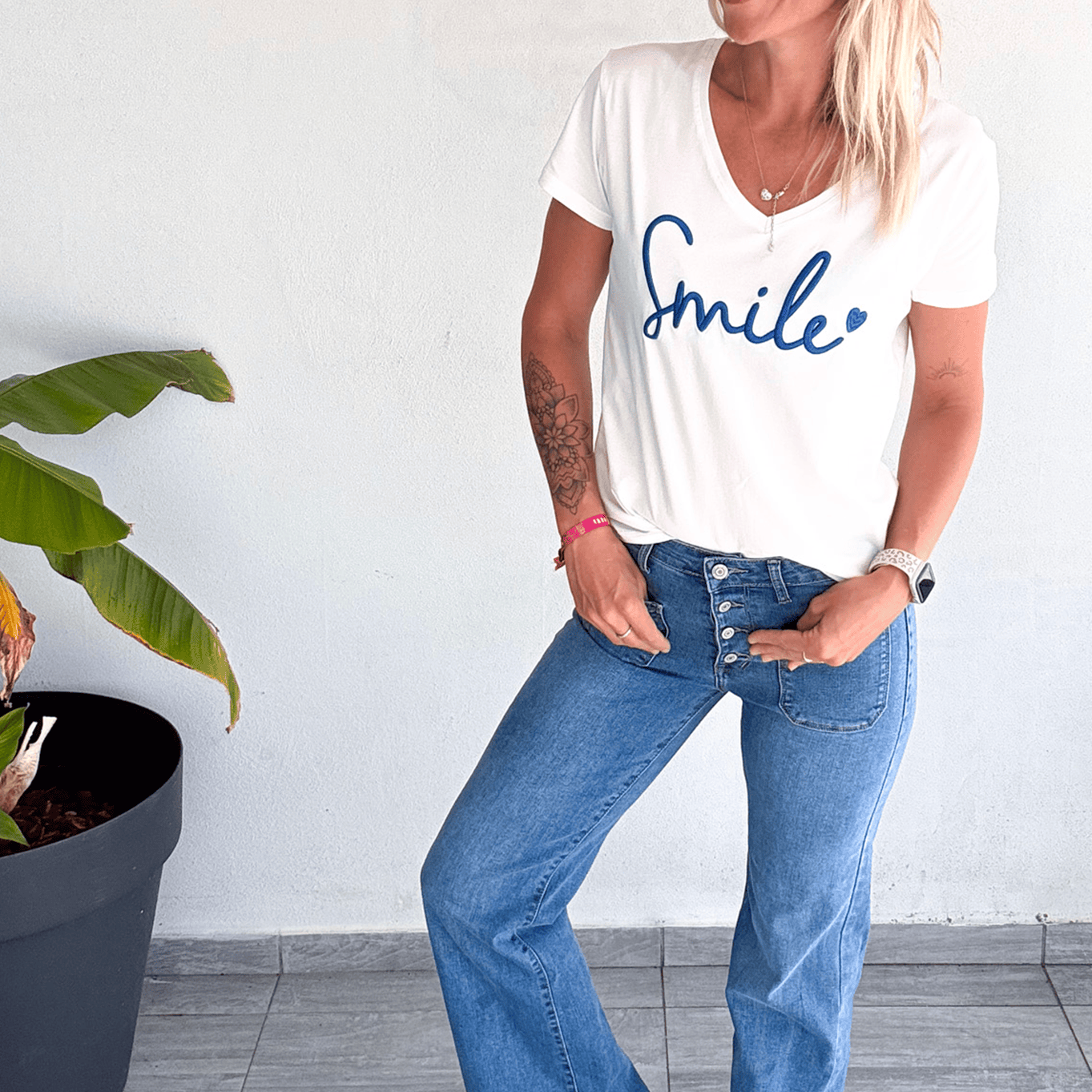 Jean flare bleu clair évasé