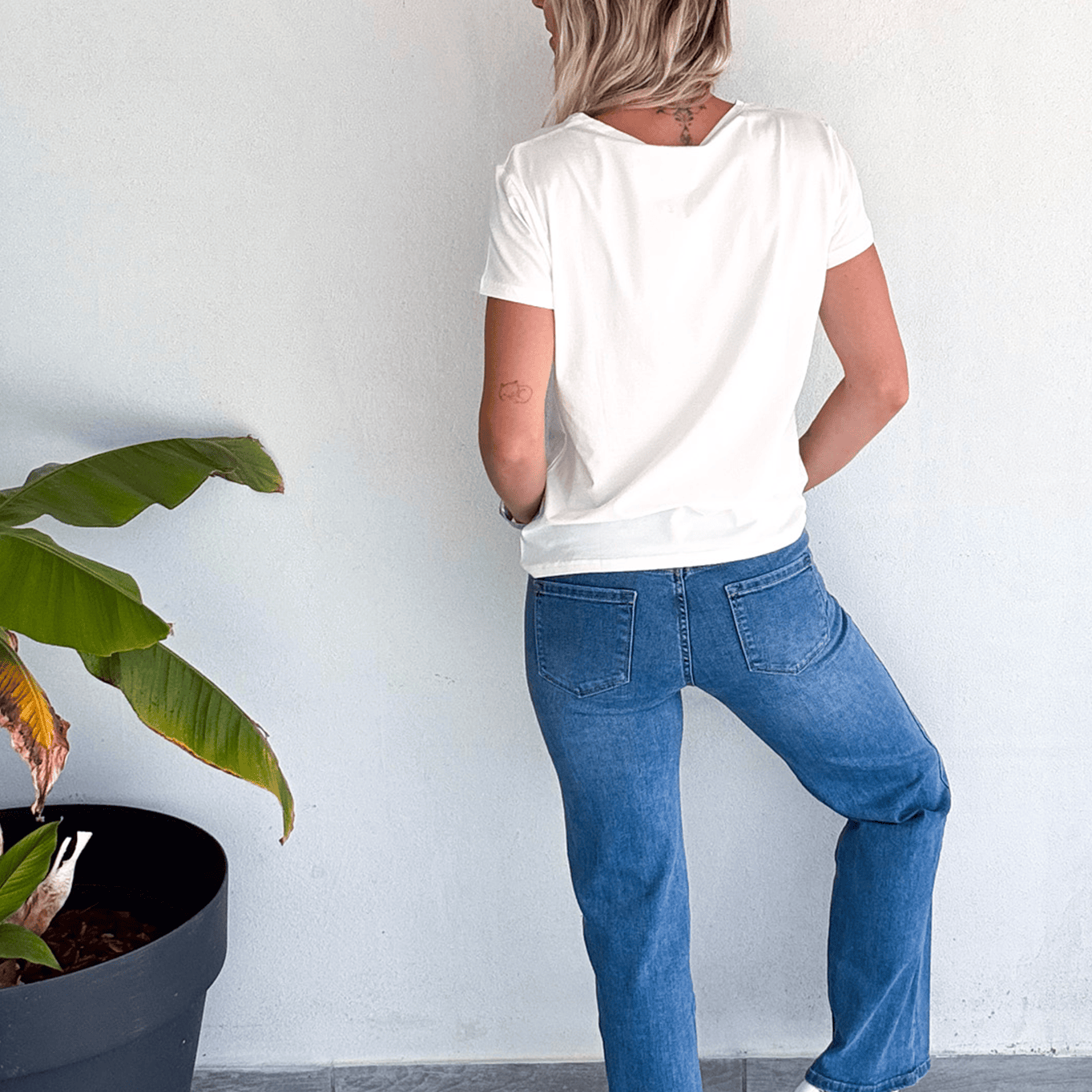 Jean flare bleu clair évasé