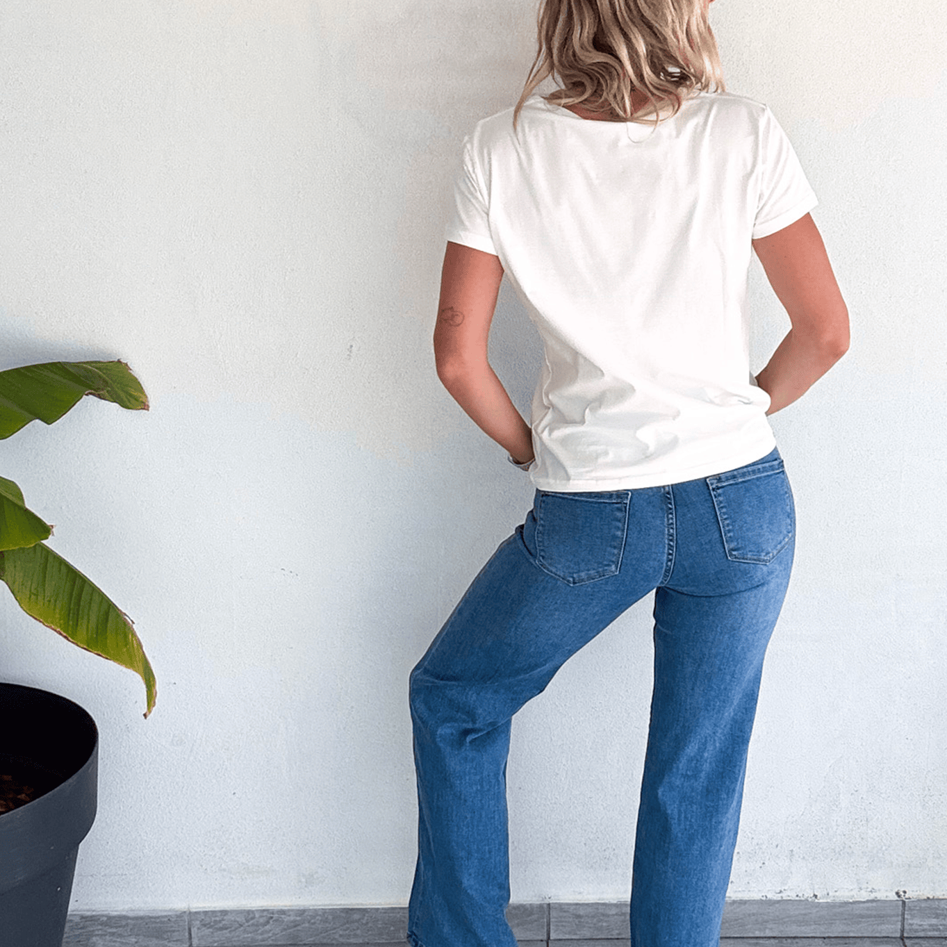 Jean flare bleu clair évasé