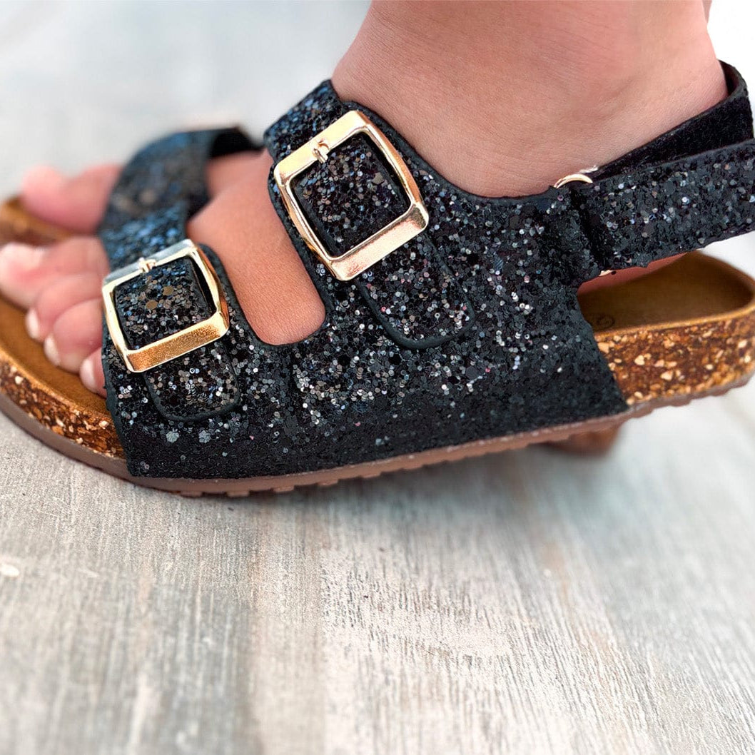 Sandale noires pailleté enfant