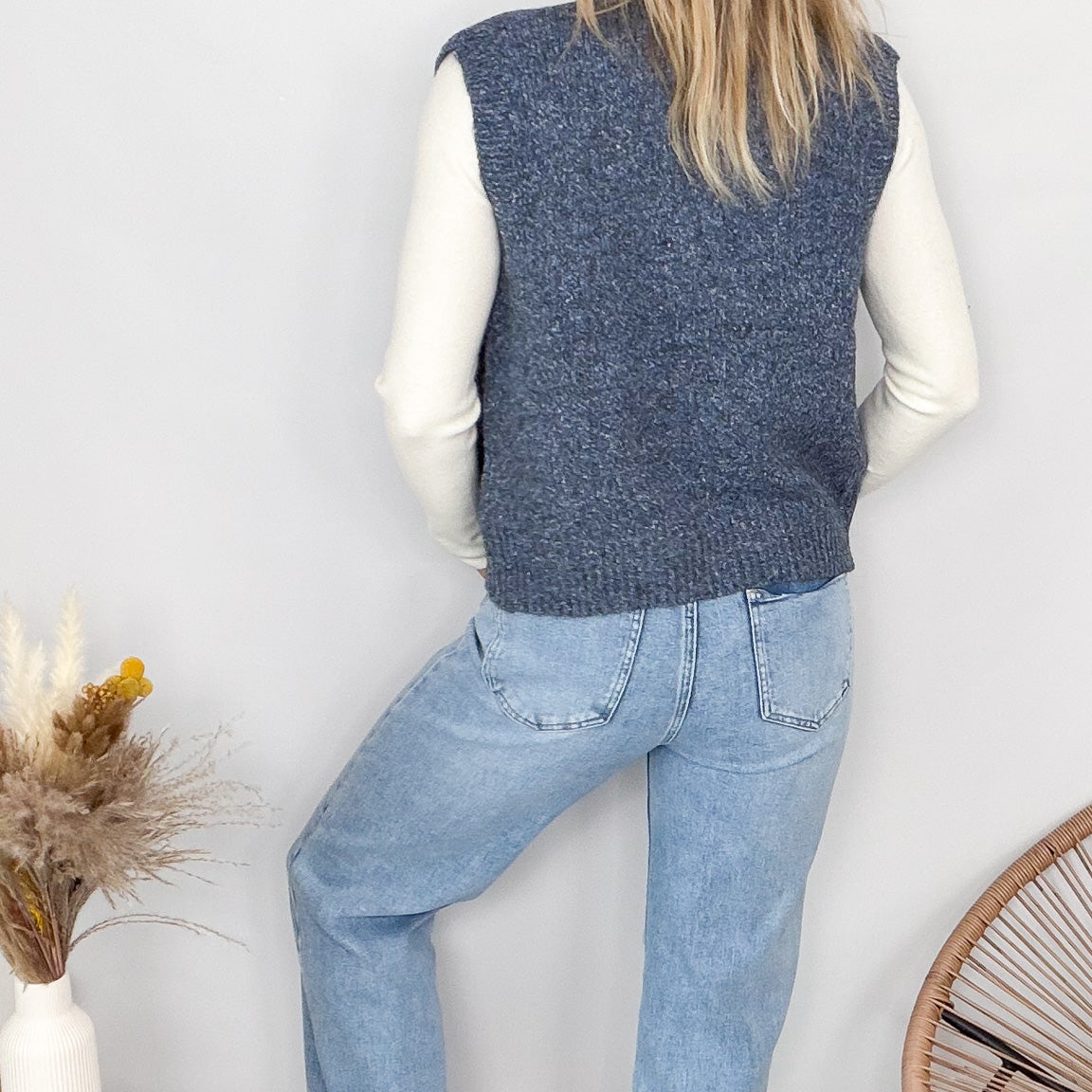 Jean Wide leg bleu clair femme