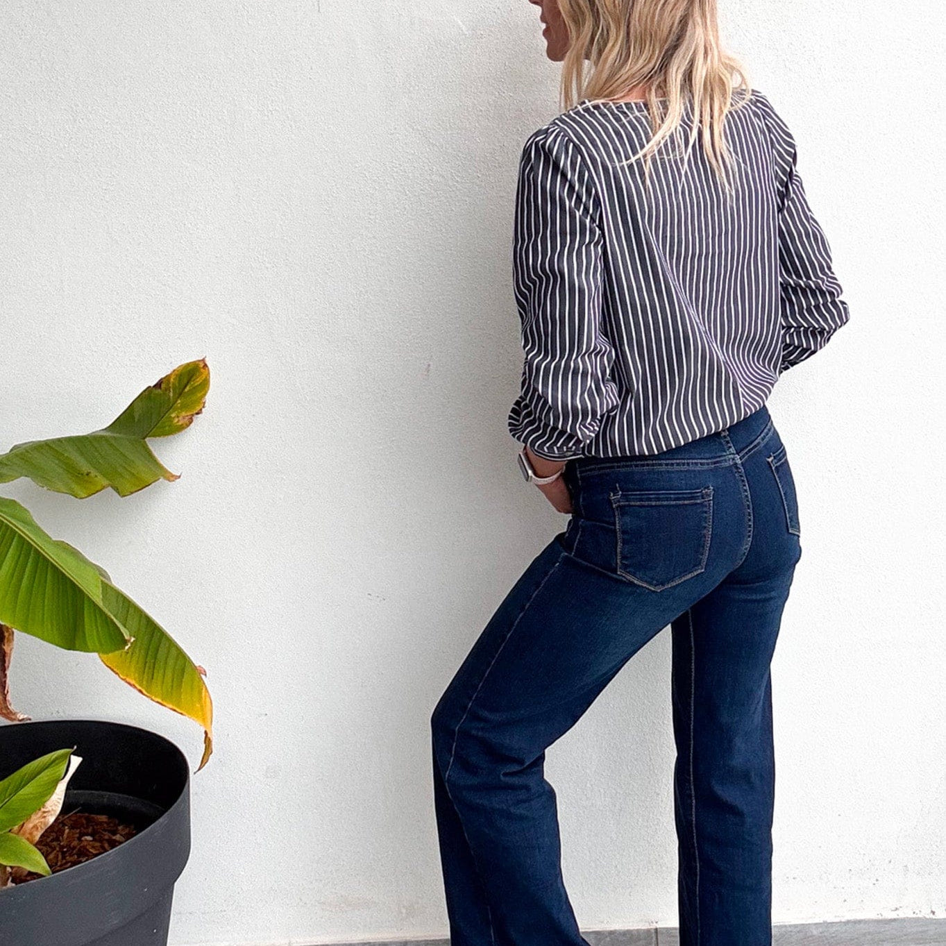 blouse rayée grise femme