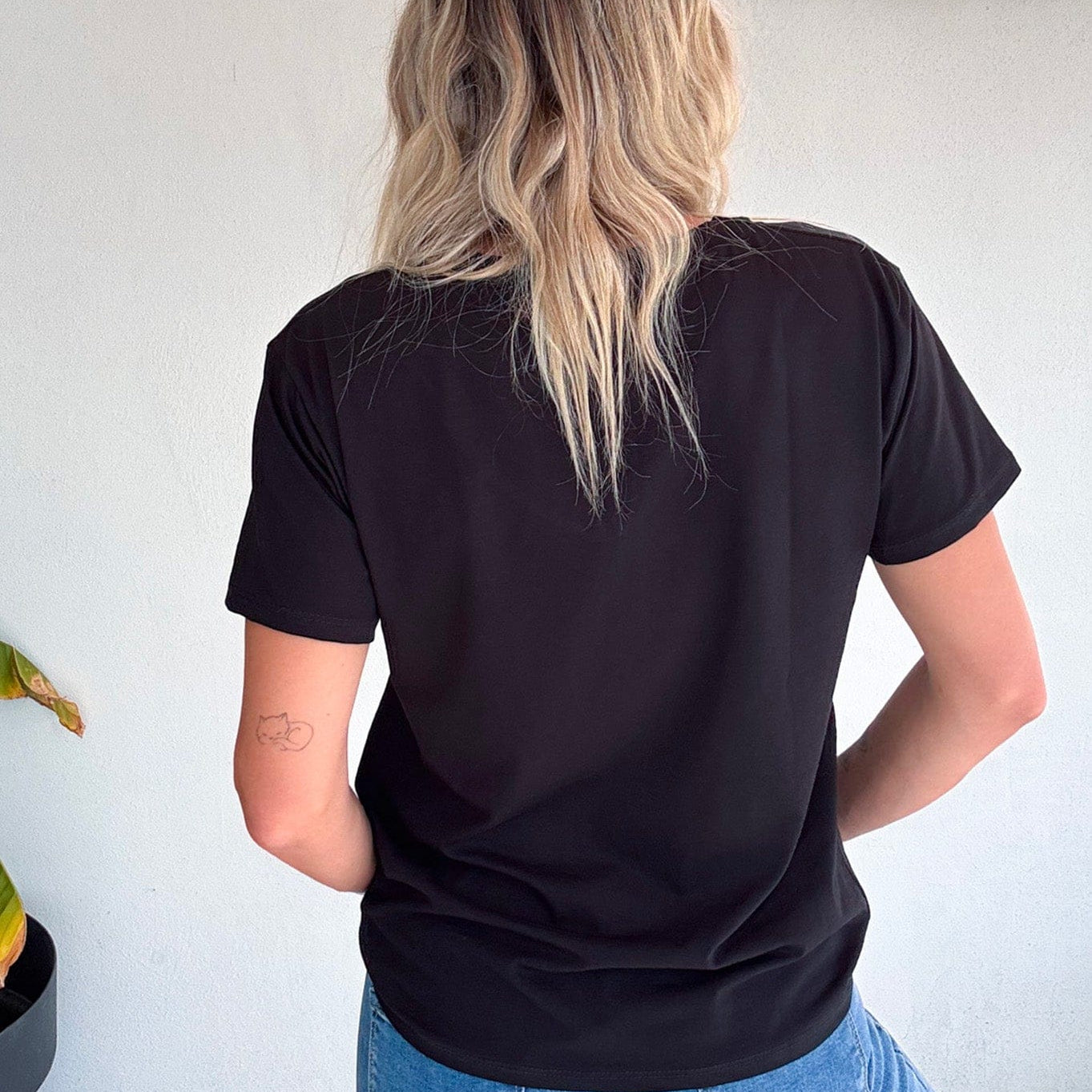 T-shirt noir, floqué "Bichette"