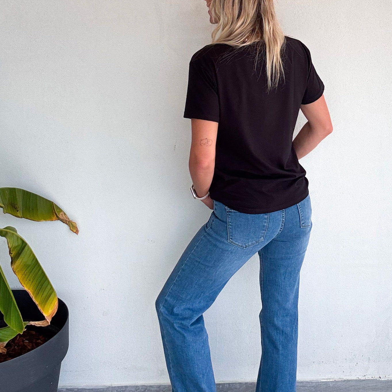 T-shirt noir, floqué "Bichette"