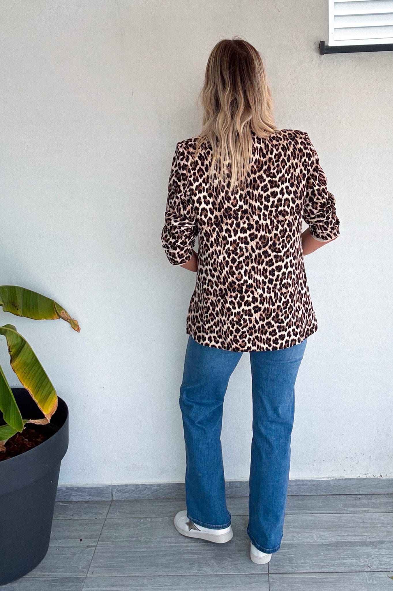 Blazer imprimé léopard