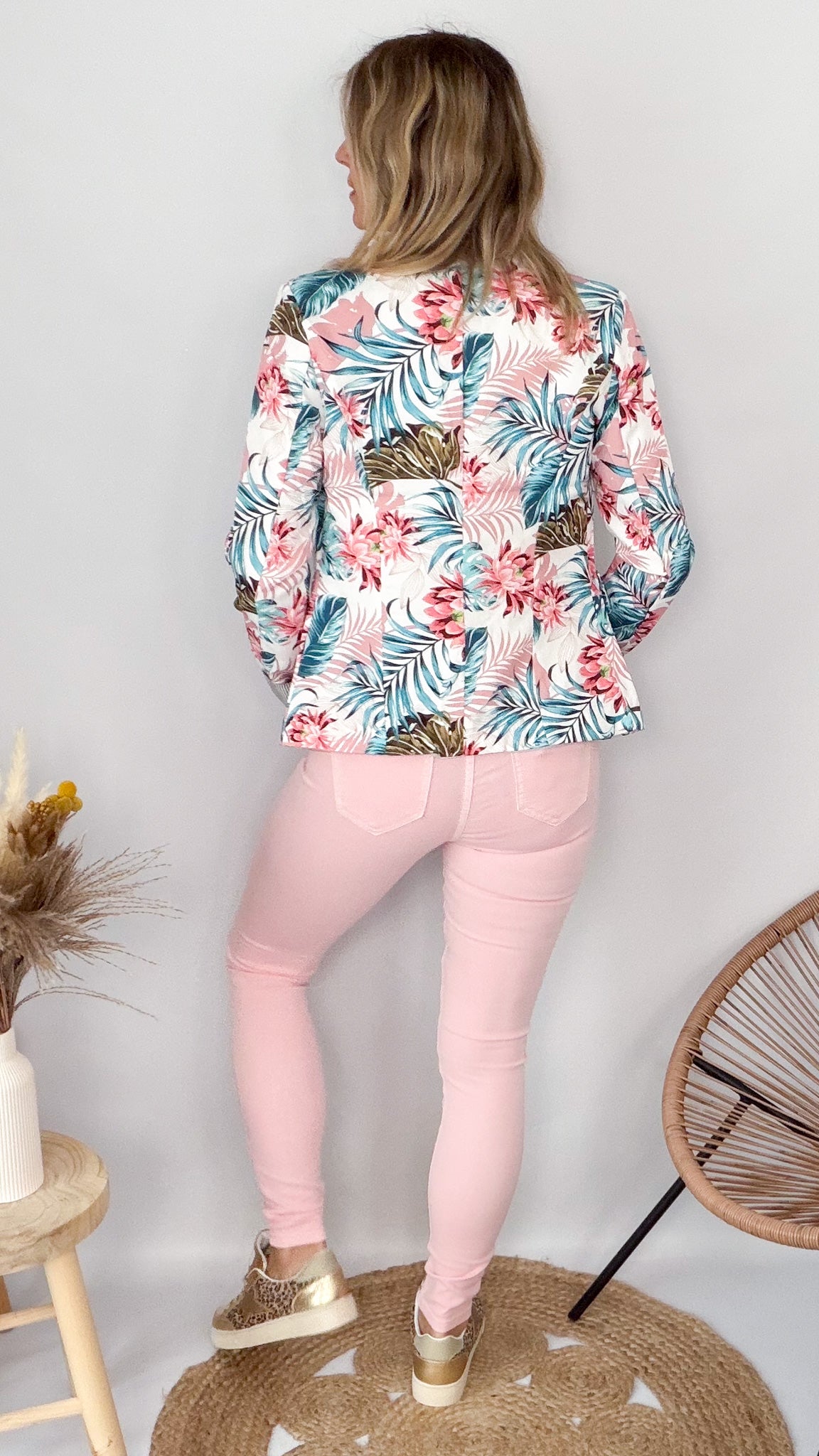 Jean Skinny Rose Clair femme