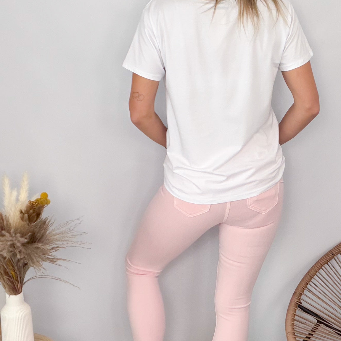 T-shirt Col V "La Vie en Rose"