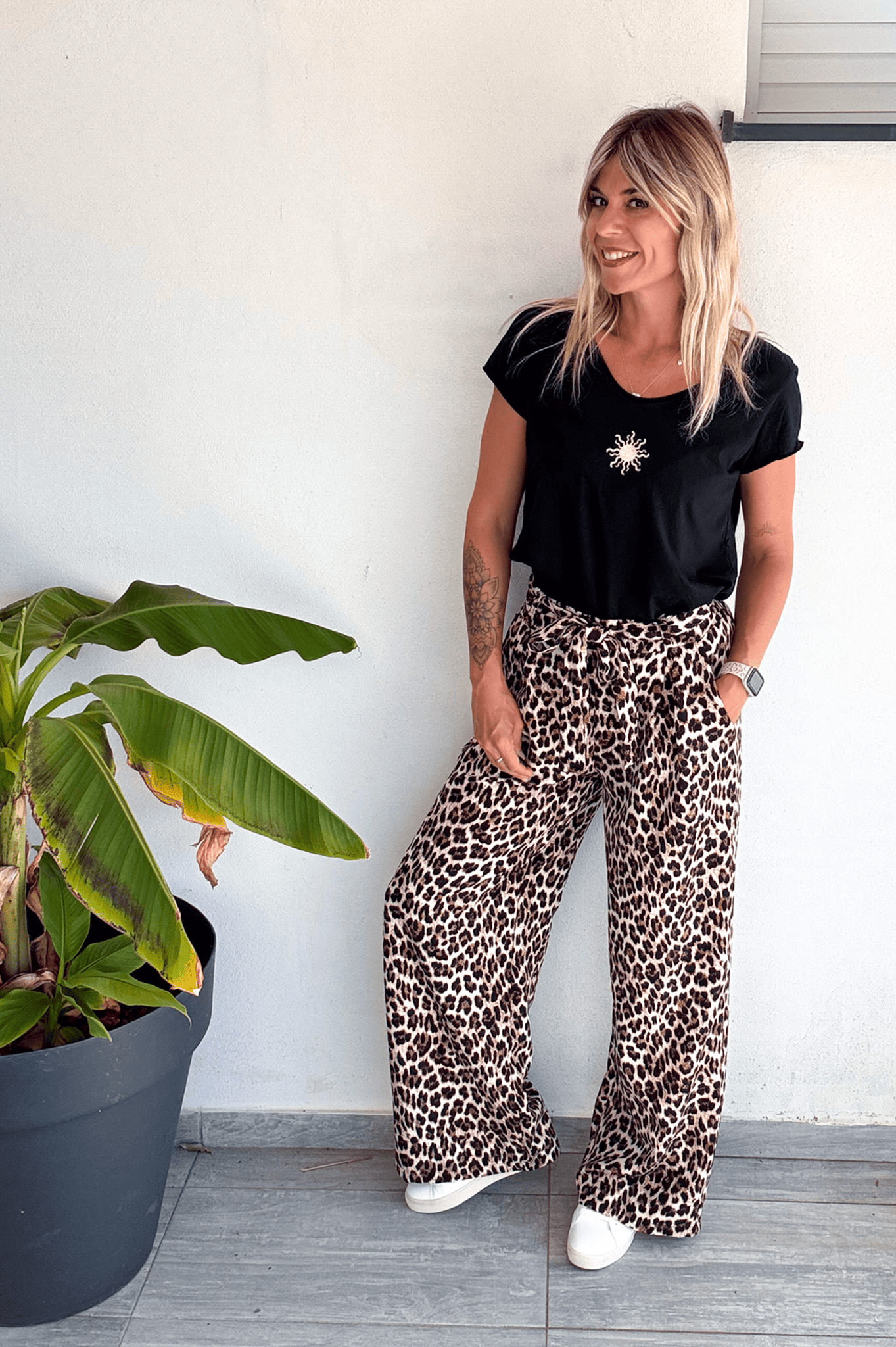 Pantalon large fluide léopard femme la boutique de lydie