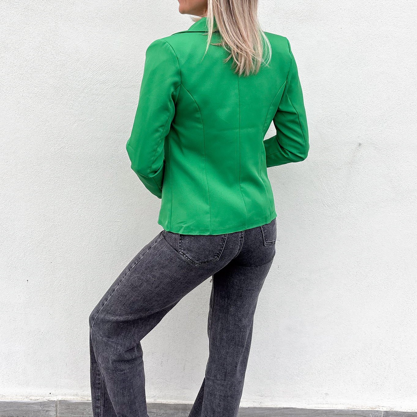 Blazer unis vert femme
