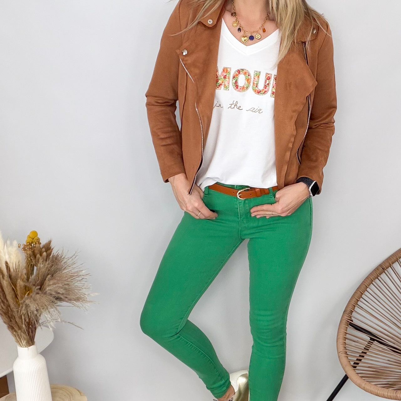 Jean Skinny Vert la boutique de lydie