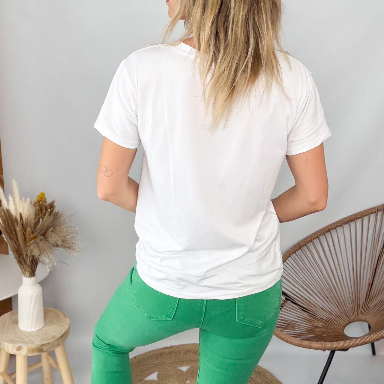 T-shirt blanc Amour Fleuri