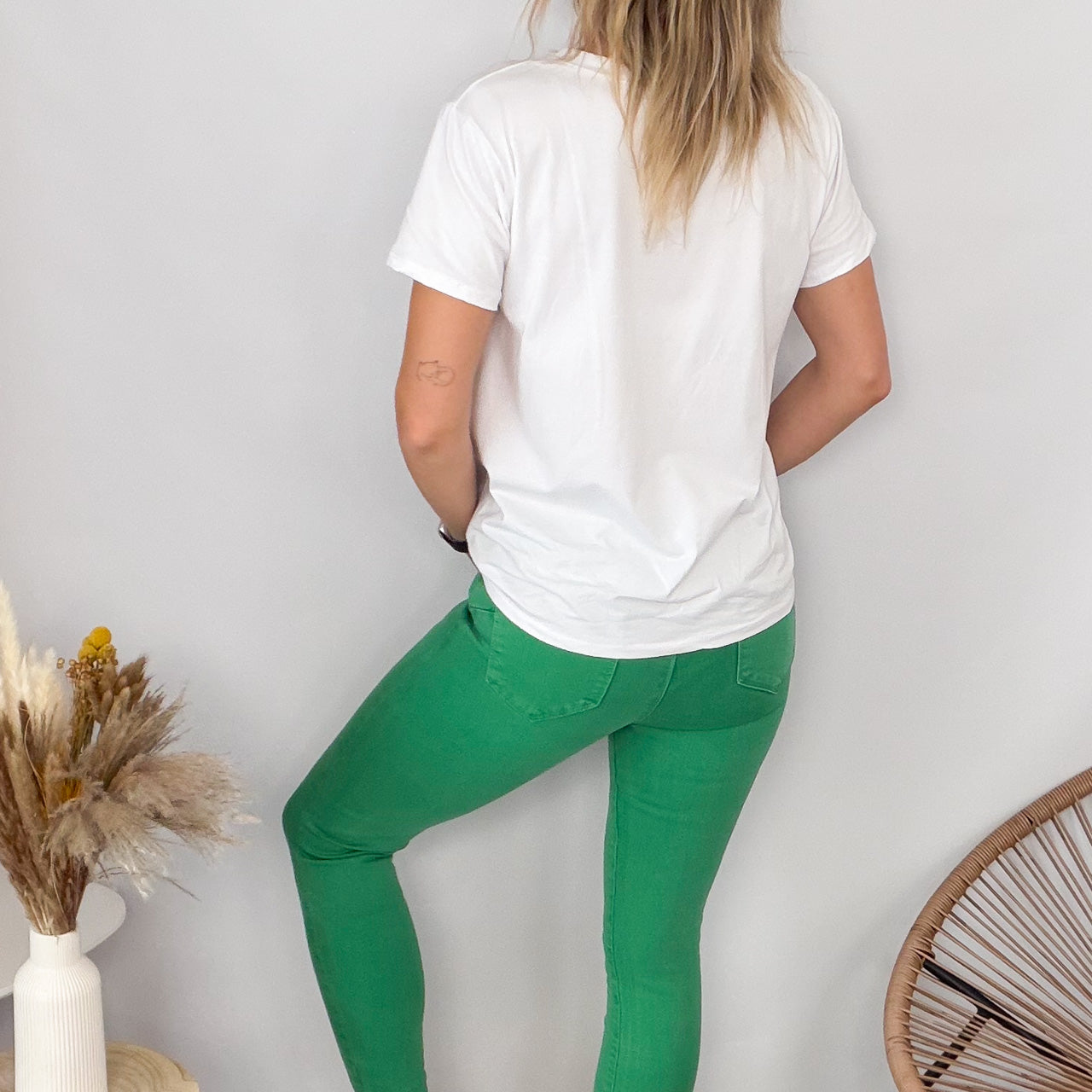 T-shirt blanc Amour Fleuri femme