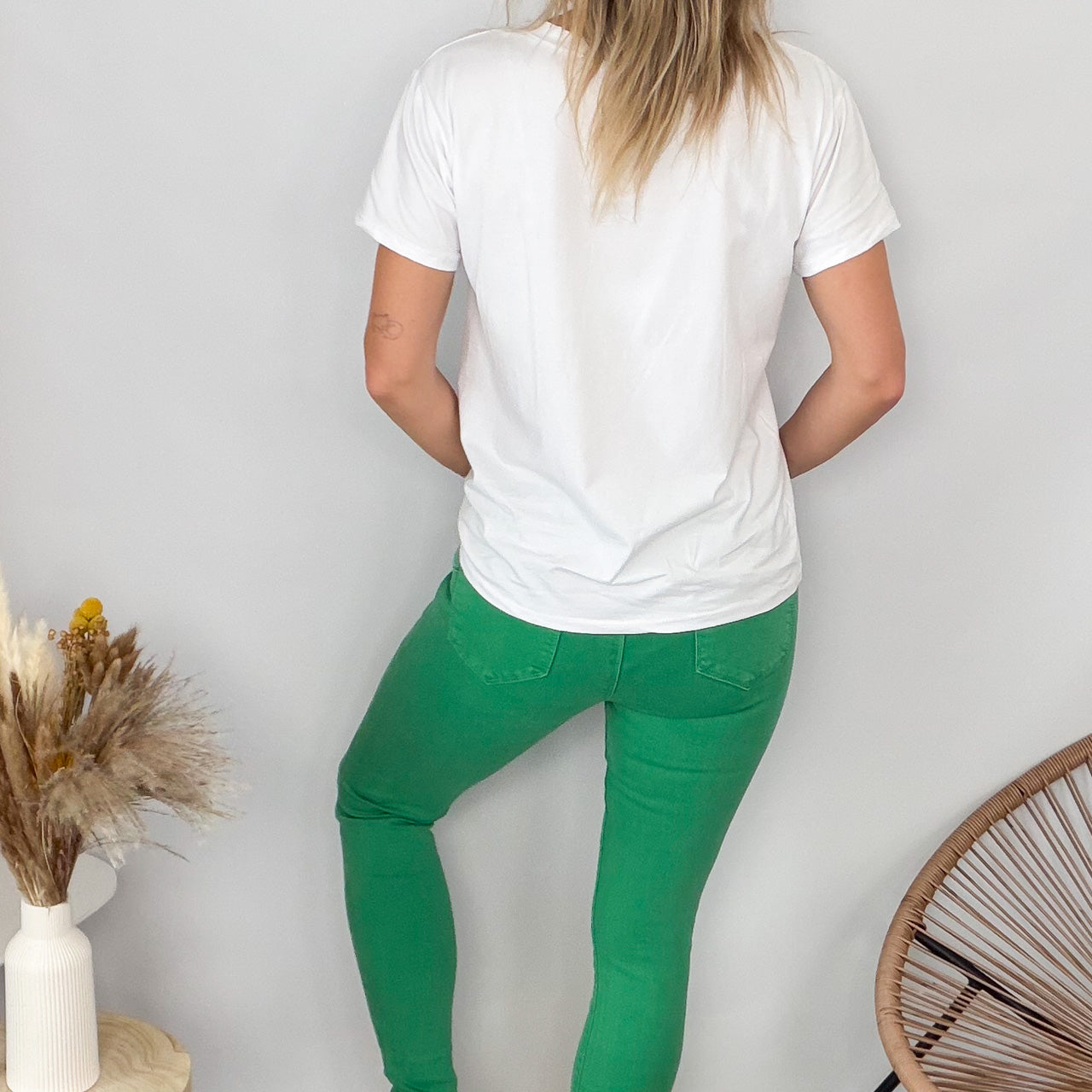 Jean Skinny Vert femme