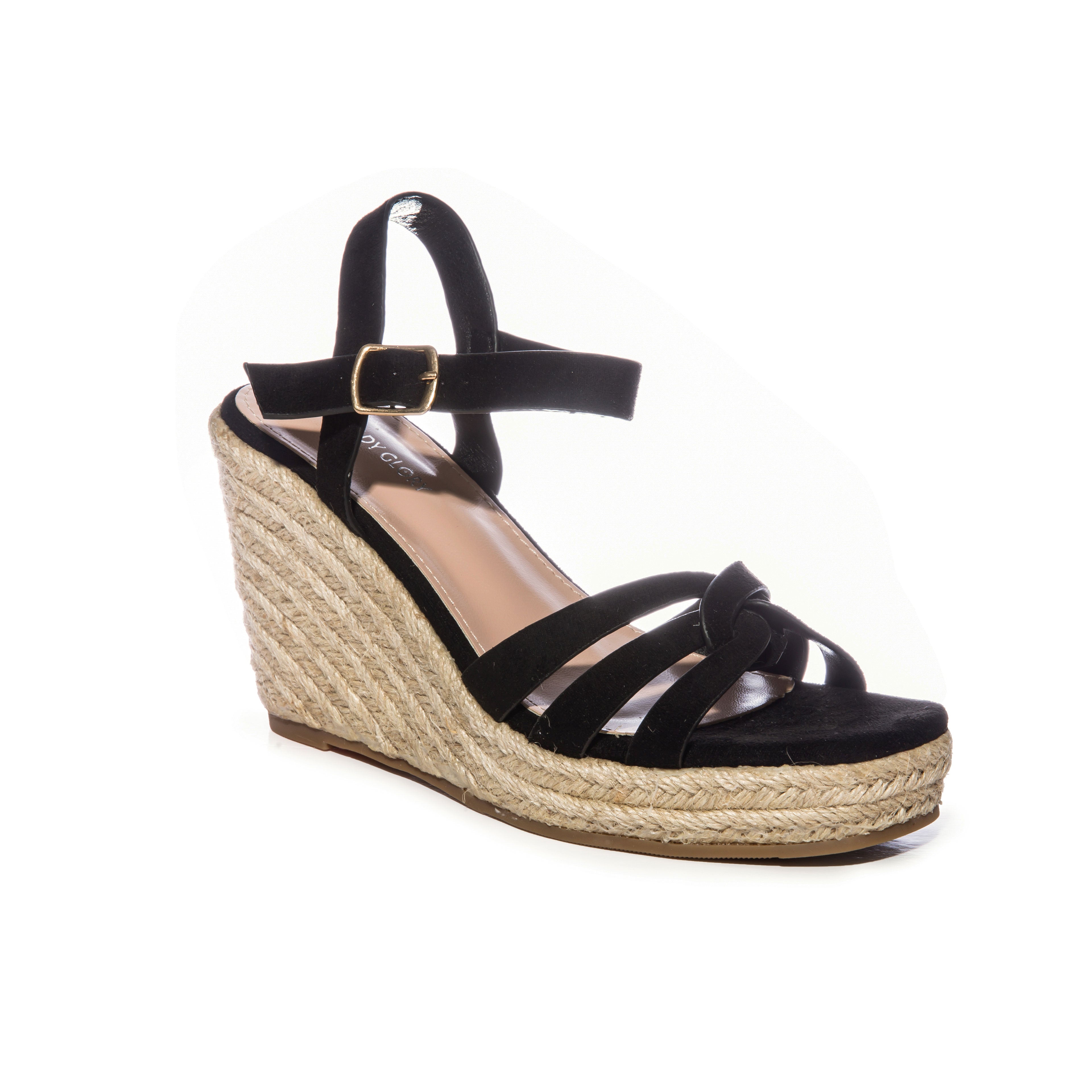 Sandales Compensées Espadrille Noire
