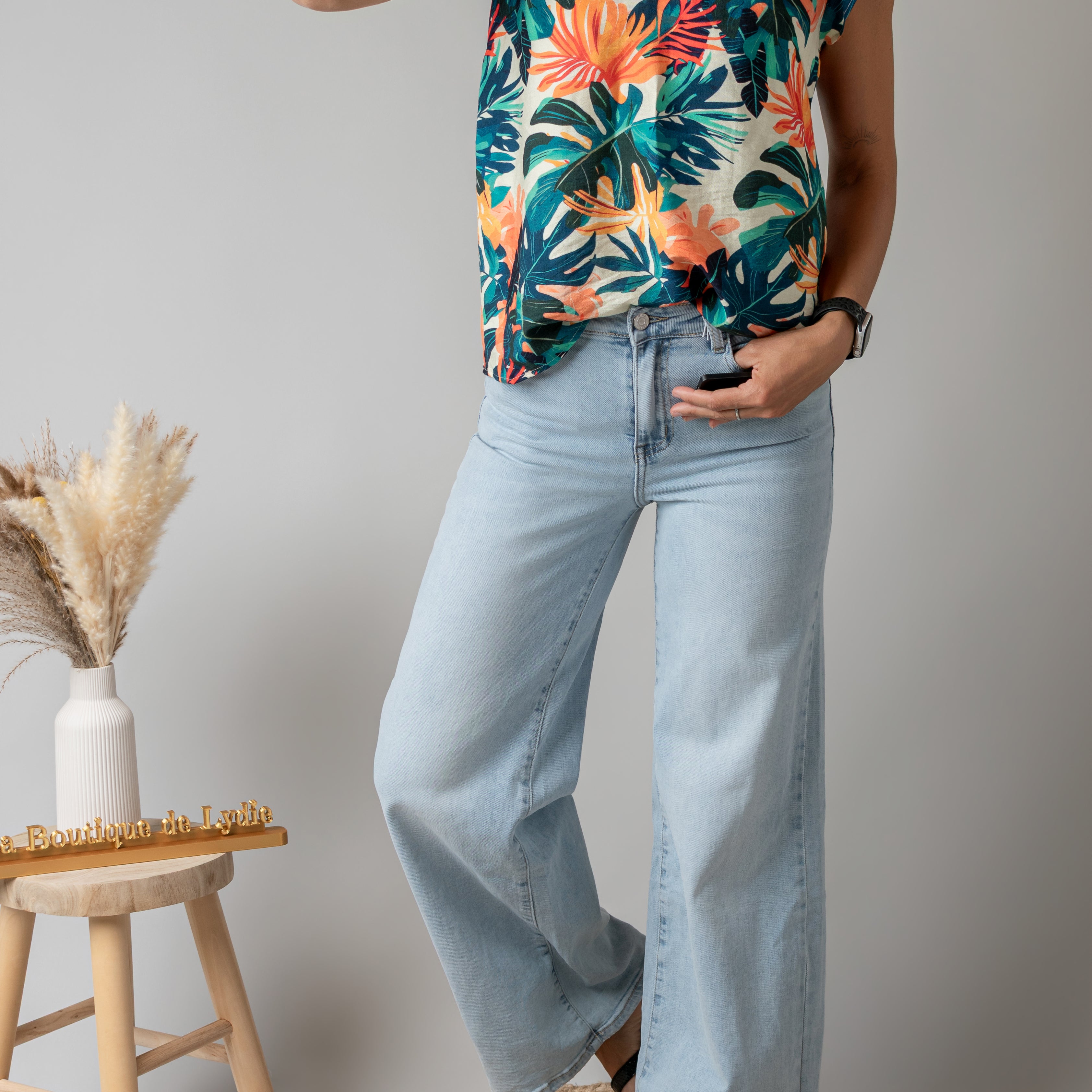 Blouse Tropicale – Imprimé Exotique