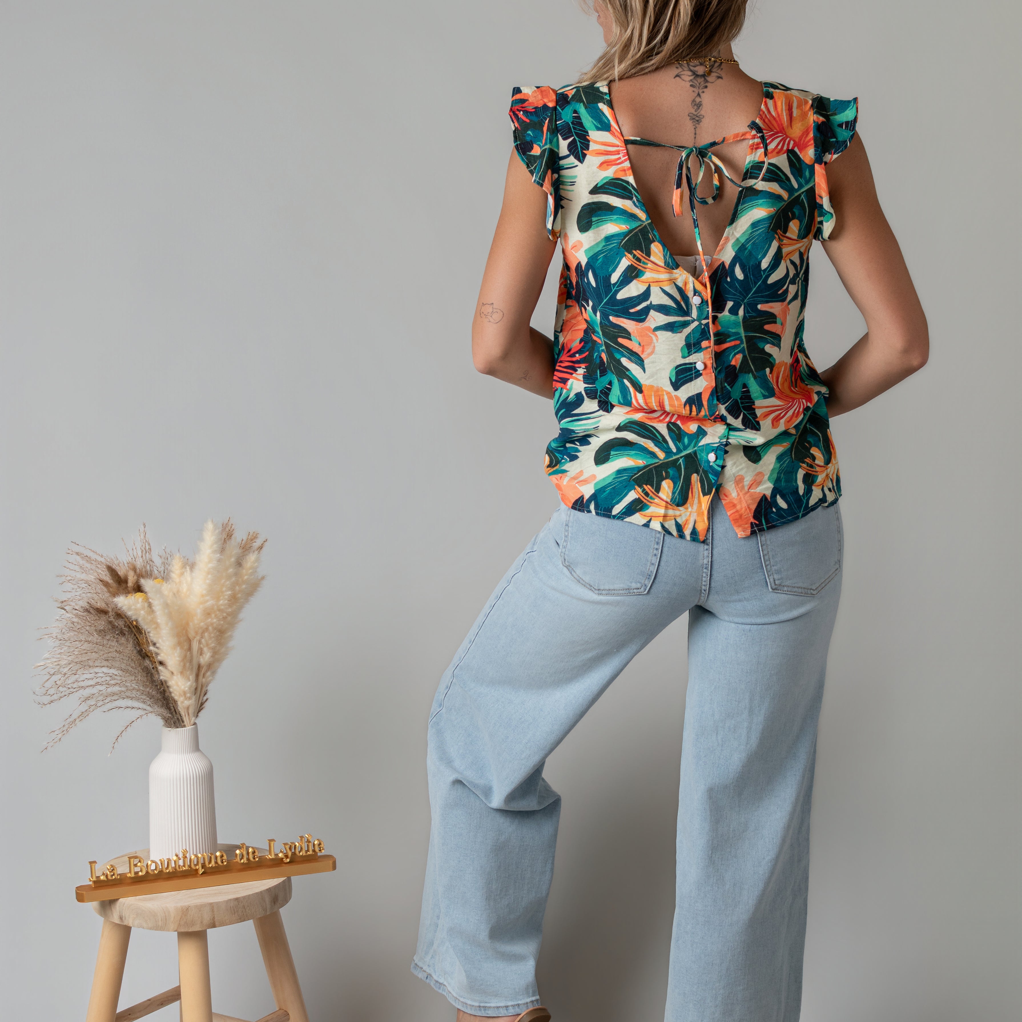 Blouse Tropicale – Imprimé Exotique