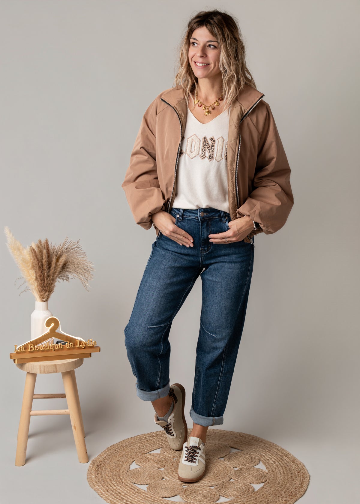Blouson bombers court oversize Camel