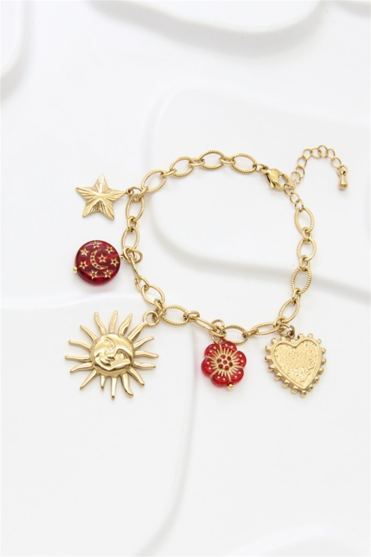 Bracelet charms doré Soleil la boutique de lydie